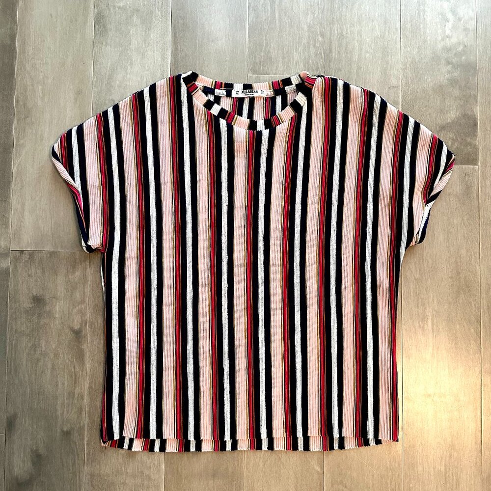 Mango Striped Top Sz M